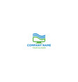 pacific computer service logo design vector image