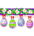 seamless pattern ribbon for easter greetings day vector image