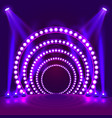 show light podium purple background vector image vector image
