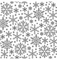 snow flake line seamless pattern winter background vector image