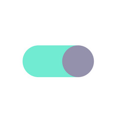 Flat icon on and off toggle switch button format Vector Image
