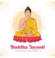 banner design happy buddha jayanti vector image