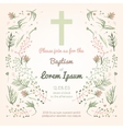 baptism invitation card vector image