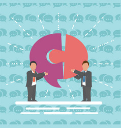 Two businessmen talking and discussing Royalty Free Vector