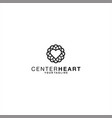 heart logo template design concept vector image vector image