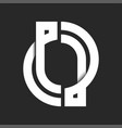 letter o logo monogram oval shape intersection vector image vector image