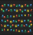 glowing lights for xmas holiday greeting vector image
