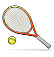 tennis racquet cartoon vector image