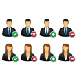 add remove user icons vector image vector image