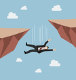 businessman falling abyss vector image vector image