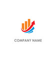 graph business arrow up logo vector image