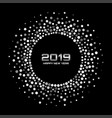 new year 2019 card background confetti circle vector image
