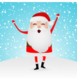 cartoon funny santa claus dancing vector image vector image