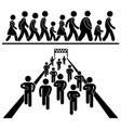 community walk and run marching marathon rally vector image vector image