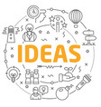 line flat circle ideas vector image vector image