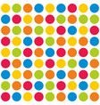 Tile colorful polka dots pattern on white Vector Image