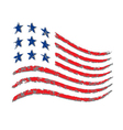 american wave flag independence day vector image