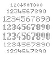 assorted dotted numbers set vector image