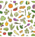 colorful natural seamless pattern with vegetables vector image vector image