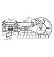 sectional elevation vintage vector image