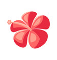 stylized hibiscus flower vector image vector image