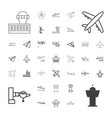 37 aircraft icons vector image vector image