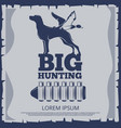 big hunting poster design with duck vector image vector image