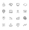 doodle logistics icons set vector image