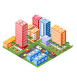 isometric 3d city urban area vector image vector image