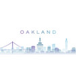 oakland transparent layers gradient landmarks vector image