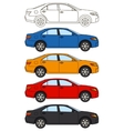 Set of cars flat style vector image