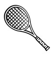 tennis racket sport club item vector image