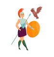 athena greek god composition vector image