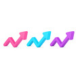 collection dynamic up direction pointer arrow vector image