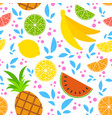colorful seamless pattern of appetizing tropical vector image