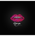 lips kiss lipstick love design background vector image vector image