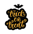 trick or treat halloween party poster vector image