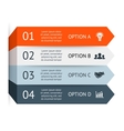 3d arrows infographic diagram graph vector image