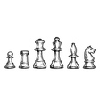 drawing of chess vector image