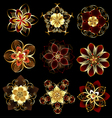 jewelry abstract flowers vector image vector image