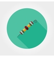 shish kebab on skewer vector image