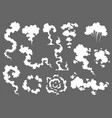 smoke cloud icons in different forms vector image