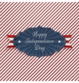 independence day red blue and white holiday label vector image vector image