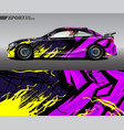 racing car wrap design with special texture style vector image