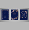 vintage wedding save the date invitation cards vector image