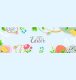 happy easter banner trendy easter design vector image