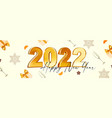 happy new 2022 year elegant gold text vector image