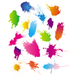 ink and paint splatters vector image vector image
