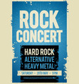 rock concert retro poster design template vector image vector image