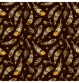 seamless pattern feathers vector image